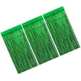 thumbnail image 4 of 3Pcs Festival Party Backdrops Green Tinsel Foil Fringe Curtain Background, 4 of 8