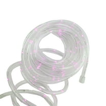 12' Solar Powered Multi-Function Pink LED Indoor/Outdoor Christmas Rope Lights with Ground Stake