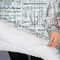 thumbnail image 3 of Oversized Wearable Blanket Hoodie,Math Equations Grid Formulas Pattern Sherpa Blanket Hoodie with Super Pockets,Super Warm Fuzzy Pullover for Women & Men, 3 of 6