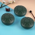 thumbnail image 3 of Graflsoa 3.8 Inch Steel Tongue Drum with 6 Notes, Carbon Steel Construction, Available in Grey, Brown, or Green, Compact and Lightweight at 230g, Includes Drum Sticks, 3 of 6