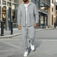 thumbnail image 2 of Men’s 2-Piece Tracksuit Set, Zipper Jacket with Long Sleeve and Drawstring Pants, Casual Athletic Sportswear Outfit, 2 of 4