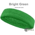 thumbnail image 2 of Couver Standard Size Unisex Head Sweatband fit for most Kids & Adult for all purpose 6 Pieces Pack, Bright Green, 2 of 6