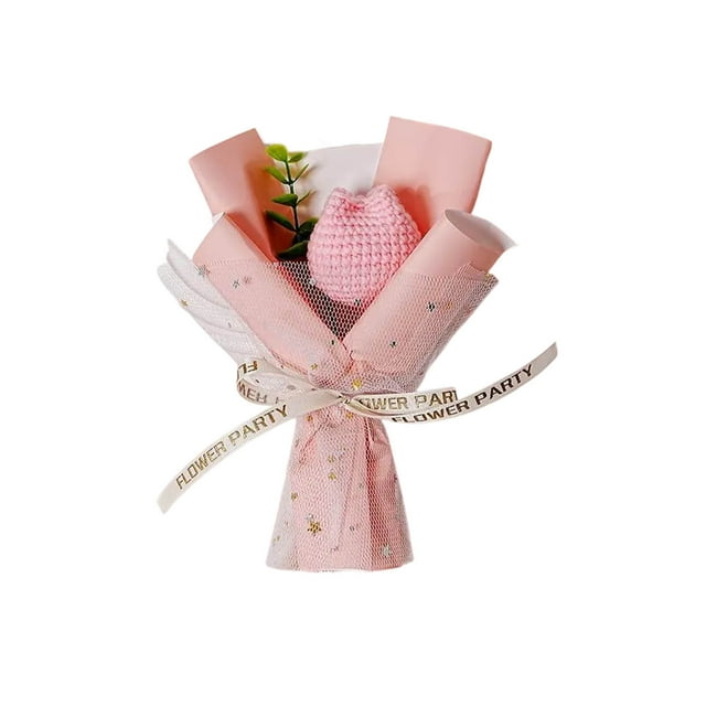 Mini Yarn Bouquet Small Flower Bouquet Finished Product Knitted Hand Woven Mother's Day Gift Matching