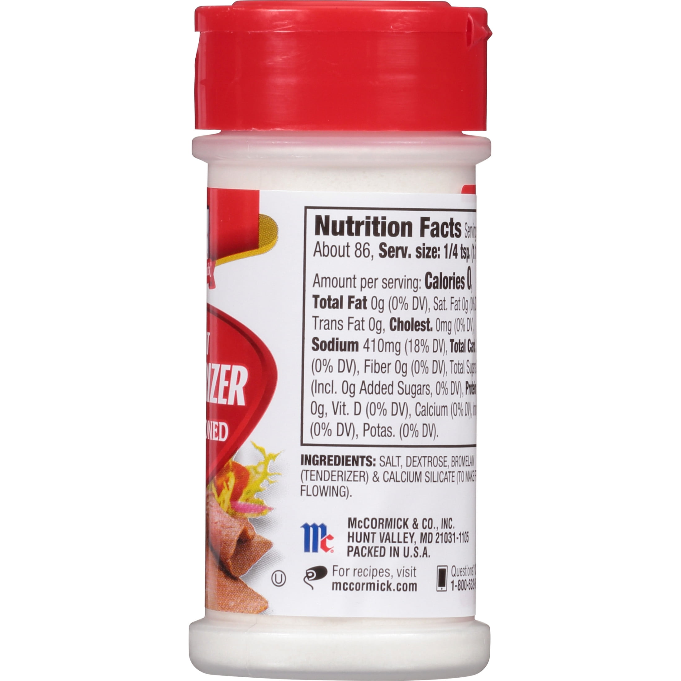 McCormick Kosher Non-Seasoned Meat Tenderizer, 3.37 oz Bottle