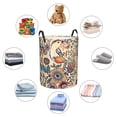 thumbnail image 6 of Daiia Floral With Birds And Fantasy Flowers Round Laundry Basket with Handles Thickened Waterproof Circular hamper,Dirty Clothes Storage Basket for Bedroom,Bathroom,College Dorm-Medium, 6 of 8