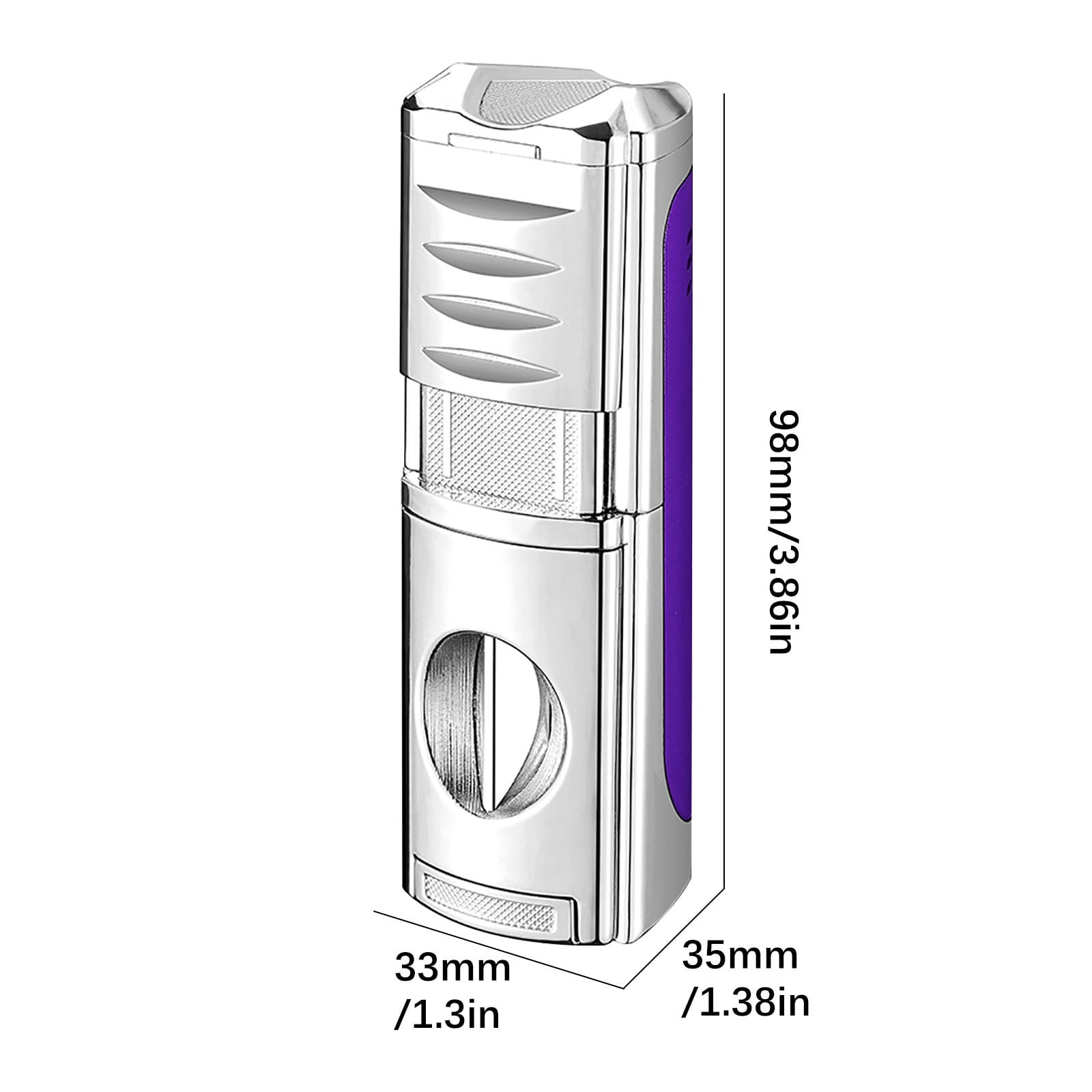 Torch Lighter Triple Flame Rechargeable Lighter, Portable Windproof Torch Igniter USB Charging Multifunction Lighter, for Cigar BBQ Camping Outdoor Lighting Use