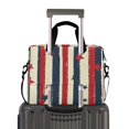 thumbnail image 2 of 16inch Laptop Briefcase, Business Laptop Bag with Detachable Strap & Padded Compartment, Water-Resistant Polyester，Red White and Blue Stripes, 2 of 8