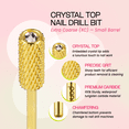 thumbnail image 2 of USA PANA Professional 3/32" Shank Size - Crystal Top Small Barrel Carbide Bit - Nail Drill Bit for Dremel Machine (Extra Coarse, Gold), 2 of 7
