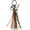B, variant on Western Tassel Style Leather Cow Head Animal Print Keychain