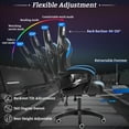 thumbnail image 5 of Gaming Chair with Bluetooth Speaker, Ergonomic Massage Racing Chair with RGB Lights, Footrest and Lumbar Support, High Back Office Chair,  Heavy Duty Design Gaming Computer Chair, 5 of 7