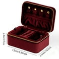 thumbnail image 6 of Double Layer Jewelry Box  for  Women Ladies,Gifts for Woman,Luxury Elegant Anti-Tarnish Jewelry Case for Rings Bracelets Necklace Earrings, Necklace organizer with Ring holder, Red, 6 of 9