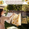 thumbnail image 5 of SEANATIVE Sunflower Clothespin Pouch Clothespin Bag with Hanging Hook Waterproof Clothes Pin Hanging Bag Space-Saving Clothespin Storage Organize Clothespin Bag, 5 of 7