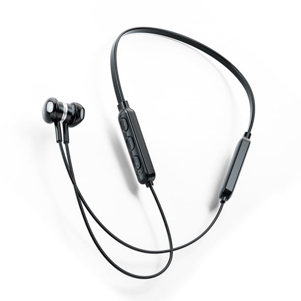 Bearachild Auriculares para el cuello Control de botón compatible con Bluetooth Auricular Estéreo Portátil Manos libres Música Auriculares para caminar Type3 NO3