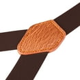 thumbnail image 3 of Buyless Fashion 2 Pack Adjustable Suspenders for Kids - 26" Elastic  Straps  1" - Leather Y Shape Back - 5151-2 - Brown, 3 of 7