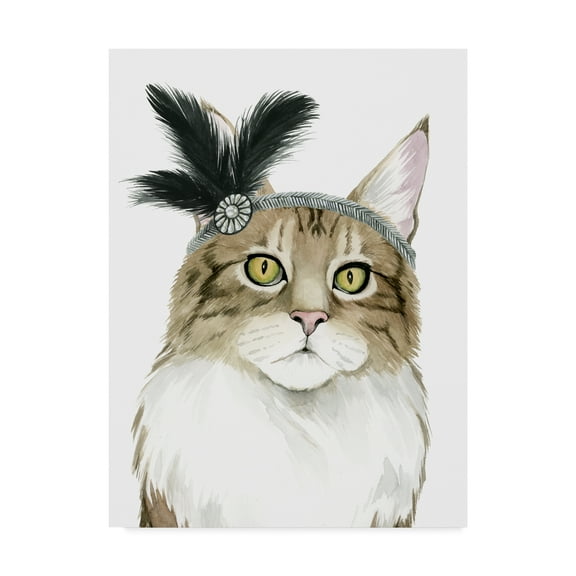 Trademark Fine Art 'Downton Cat IV' Canvas Art by Grace Popp