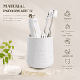 thumbnail image 6 of BosilunLife Rounded Ceramic Toothbrush Holder for Bathroom Countertop, 14 fl oz Toothbrush and Toothpaste Holder, Matte White, 6 of 8