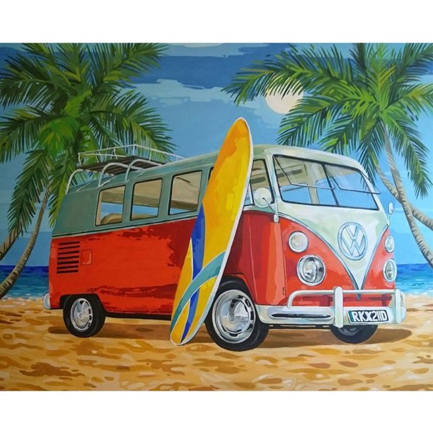 Diamante Dibujo Taladro 5D DIY Bus Kits Full Round Wall Decor Rhinestone Art Craft FLhrweasw Nuevo