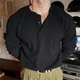 thumbnail image 5 of Mens Shirts, Mens Muscle Henley Shirts Lightweight Workout T-Shirt Gym Tee | Solid Color Comfortable Soft Athletic Short Sleeve with Button, 5 of 5