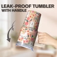 thumbnail image 5 of 20OZ Cute Dog Travel Tumbler with Handle Straw and Lid Paw Print Coffee Cup for Women Friends Great Holiday Birthday Presents Ideal for Home Office and Travel, 5 of 6