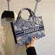 thumbnail image 4 of Bolsos De Mujer Moda Mujer Lienzo Impresión Top-handle Tote Bag Bolsas grandes (S Azul), 4 of 5