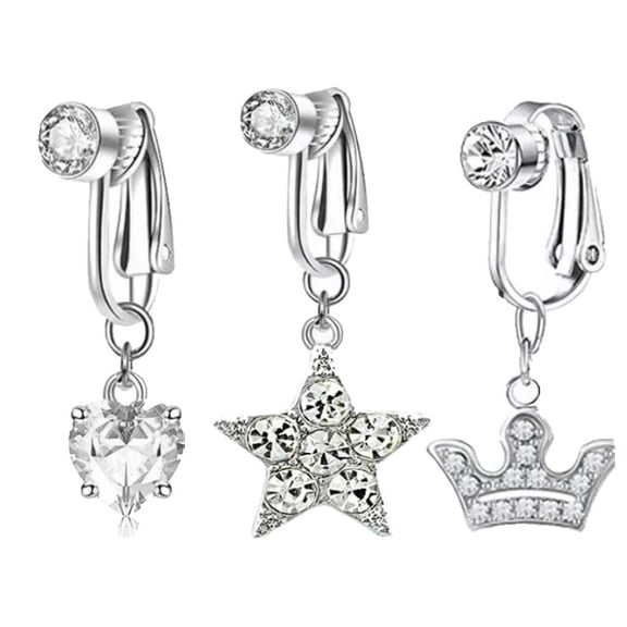 3PCS Fake Belly Ring Belly Botton Ring
