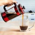 thumbnail image 4 of Primula Melrose Heat Resistant Borosilicate Glass Coffee Press, 8 Cup, Red, 4 of 7