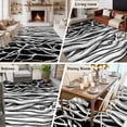 thumbnail image 5 of Large Area Rugs for Living Room Bedroom, Black White Striped 6'x9' Rug Washable Carpet Runner Indoor Outdoor, Farmhouse Stripes Modern Abstract Art Non Slip Floor Mats Rug for Kitchen, Playroom, 5 of 8