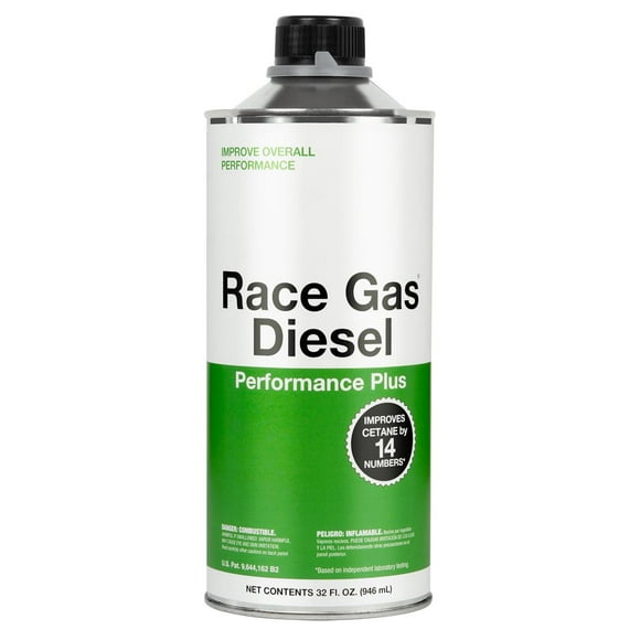 Race Gas Additif de Carburant 300032 Diesel; pour Diesel et Biocombustibles; Augmente le Cétane de 14 Chiffres; Simple; Bouteille de 32 Onces