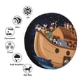 thumbnail image 4 of Goofa Ocean Scene with Noah's Ark Pattern Universal Tire Cover for Jeep, SUV, Truck, and Trailer – Waterproof, UV-Resistant,Easy to Install, Fits 14"-17" Tires-16 inch, 4 of 6