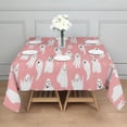 thumbnail image 3 of Halloween Ghosts with Boo Square Tablecloth,Waterproof Square Table Cover,Wipeable Spillproof Washable Table Cover for Home Kitchen Party Decor 42"X42"(107x107cm), 3 of 6