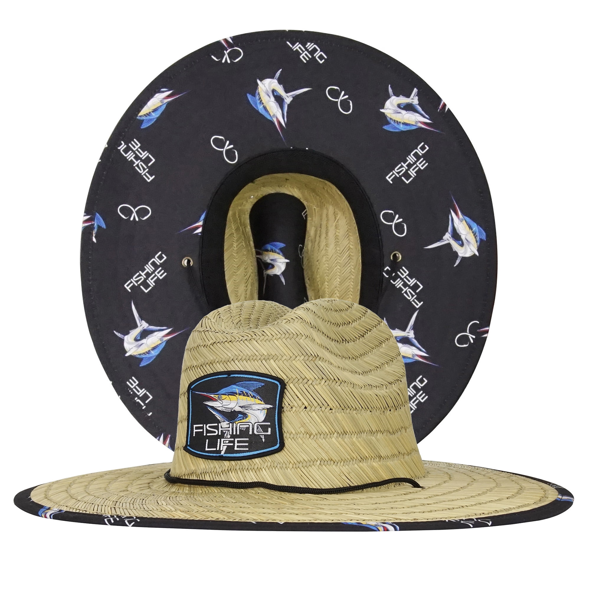 Fishing Life Redfish Straw Hat - Straw, Adult Unisex