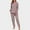 Hot Pink, variant on Plush Sleepwear Cozy Loungewear Women's Casual Winter Double Sided Plush Pullover Printed Round Neck Long Sleeve Top with Drawstring Pants Soft Fleece Home Pajama Set Warm Comfortable Winter Gift