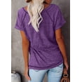 thumbnail image 3 of Sherrylily Women Short Sleeve Crewneck T Shirts Side Split Tees Casual Loose Fit Tops S-2XL, 3 of 4