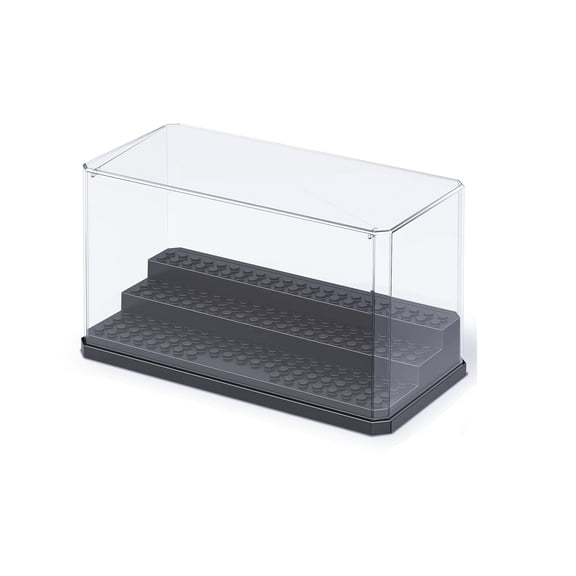Acrylic Minifigures Display Case, Building Block Display Box Action Figure Toys Storage, Gifts For Lovers With Black Base