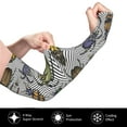 thumbnail image 3 of Easygdp Bright Insects Adult Ice Silk Sunscreen Arm Cover with Thumbhole, Cooling Compression Arm Cover for Cycling, 3 of 8