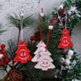 thumbnail image 4 of 12 adornos de madera para árbol de Navidad, adornos colgantes de madera para árbol de Navidad, adornos navideños, 4 of 5