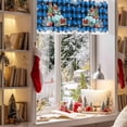 thumbnail image 3 of Christmas Theme Valances for Windows, 42 x 18in, Xmas Trucks Gifts Winters Snowflakes Blue Plaid Rod Pocket Kitchen Valance Curtain Light Filtering Window Treatments for Living Room Bedroom, 1 Panel, 3 of 7