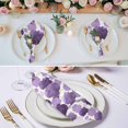 thumbnail image 3 of Purple Geometric Moroccan Cloth Napkins, Abstract Art Purple Ombre Modern Washable and Reusable Dinner Napkins Set of 4, Table Napkin for Kitchen Party Birthday Wedding Hotel Housewarming 20"x20", 3 of 9