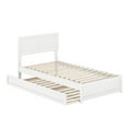 thumbnail image 2 of AFI Lylah Twin Solid Wood Platform Bed with Panel Footboard and Twin Trundle, White, 2 of 16
