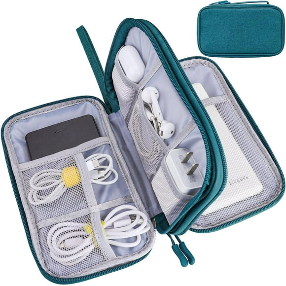 UTAH-Cable Organizer Bag, Portable Travel Cord Organizer case, All in One Waterproof Electronics Accessories Storage Bag for Cables, Chargers, Earphones, Hard Drives, 8.5 x 5 inch