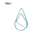 thumbnail image 3 of 30 Pieces Paper Clip Cute Anti-rust Anti-corrosive Water Drop Shape Simple Style Solid Color Office School Note Book Photo Clamp Bookmark Sky Blue, 3 of 9
