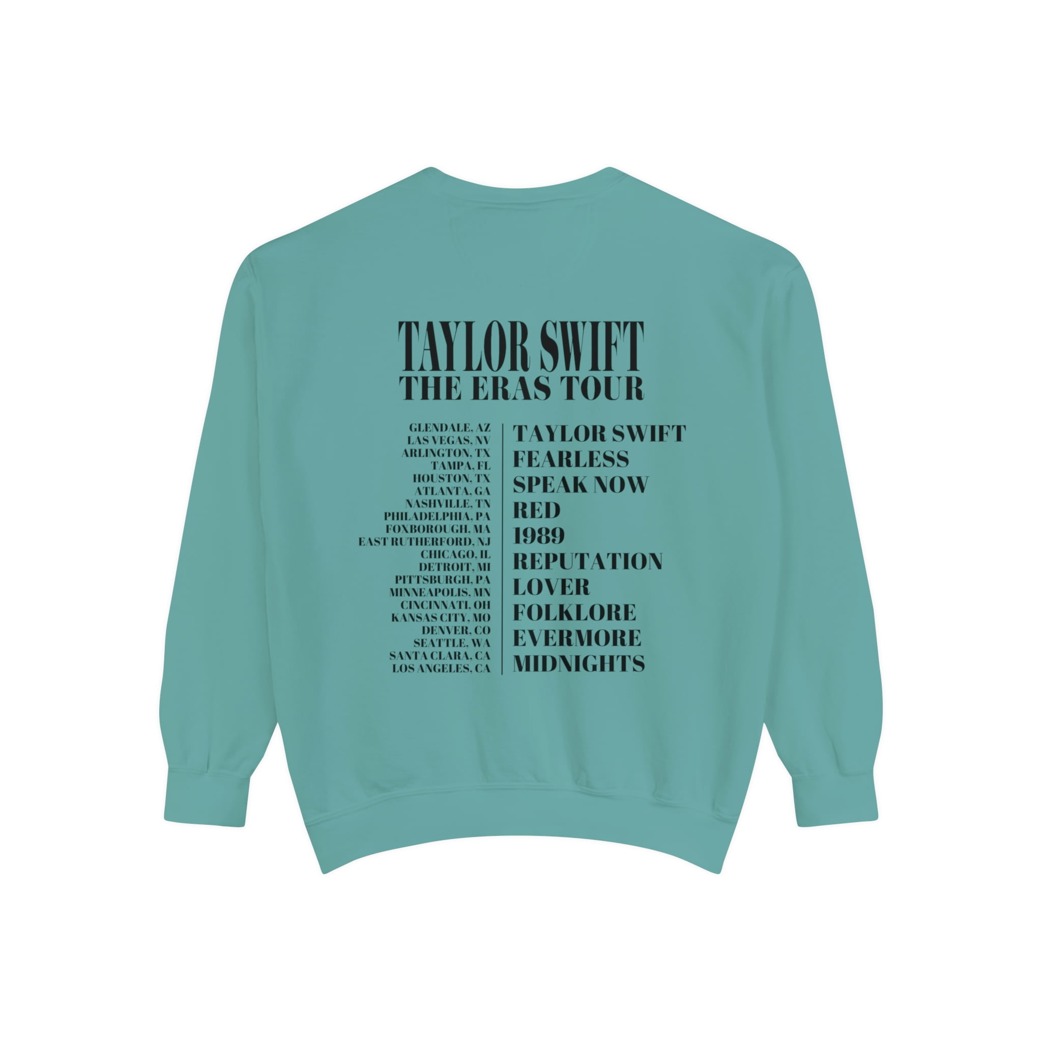 Taylor Swift Eras Tour Blue Crewneck Sweatshirt Comfort Colors Merch