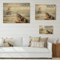 thumbnail image 4 of Designart "Memories of the Weathered Pier II" Landscapes Print on Natural Pine Wood, 4 of 5