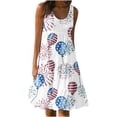 thumbnail image 2 of Mefallenssiah Mode Femmes Vacances Été Casual Impression Sans Manches Partie Plage Robe en Vrac, 2 of 5
