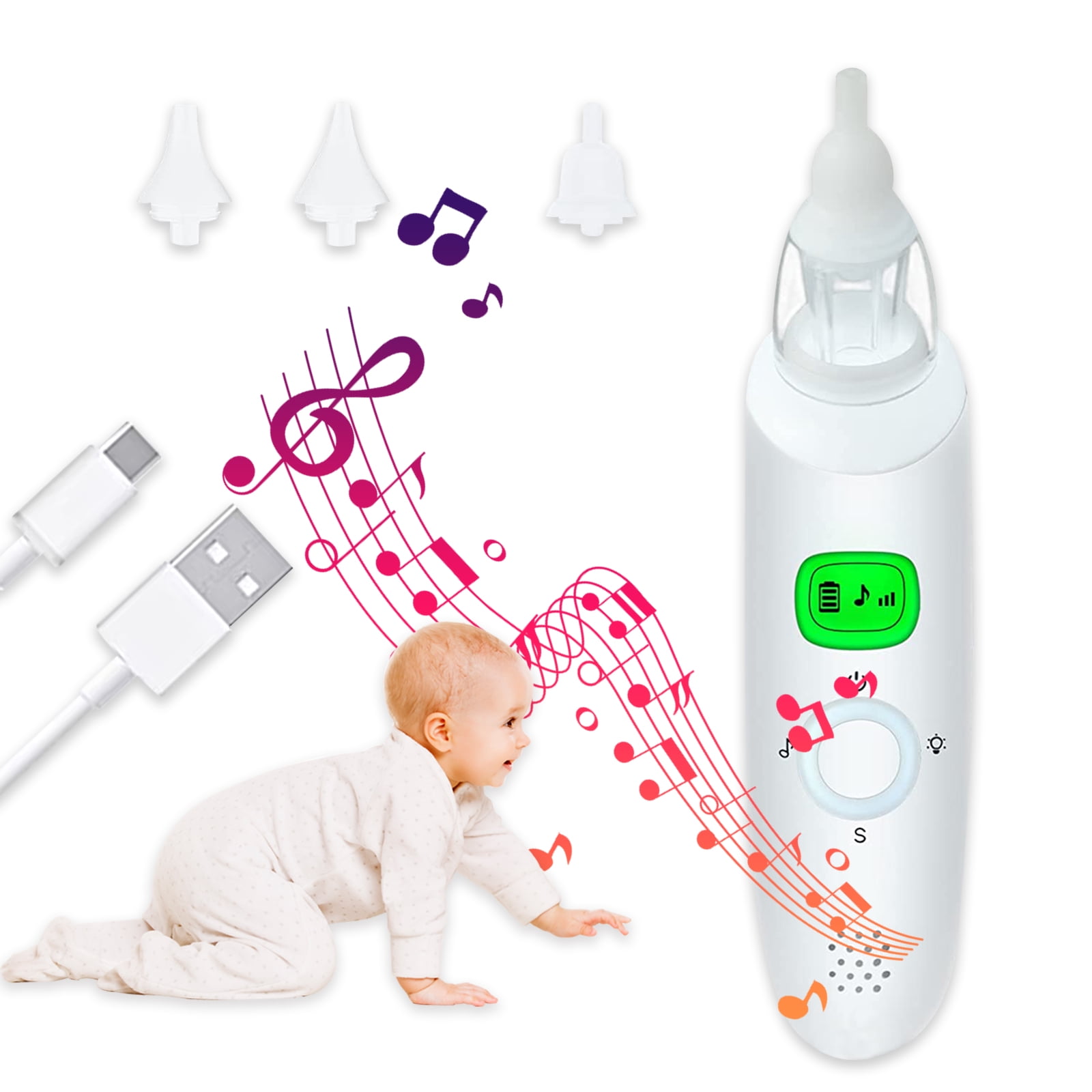 Baby Safe Nose Cleaner  Waterproof  Infant Nasal Mucus Runny Aspirator Inhale 