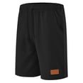thumbnail image 4 of Pantalones de Cintura Elástica de Algodón de Color Sólido Pantalones de Playa de Pierna Recta con Bolsillos de Cordón, 4 of 9