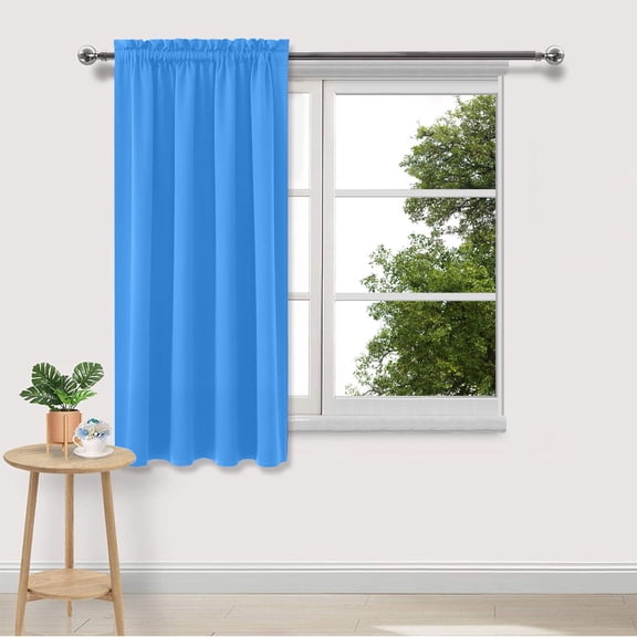Solid Blackout Curtains - Thermal Insulated Energy Saving Window Drapes for Bedroom & Living Room, Noise Reducing Room Darkening Curtains (8 colors & 9 sizes)