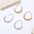 thumbnail image 4 of Aretes Mujer, Aretes Dorados Acero Inoxidable, Regalo de Cumpleaños Aniversario para Mujer Xtellar plateado, 4 of 4