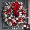 thumbnail image 1 of Corona de Navidad de ratán para puertas, conjunto de coronas para decoración de Año Nuevo, guirnalda de flores para exteriores, decoración del hogar, decoraciones navideñas, 2023, 1 of 4