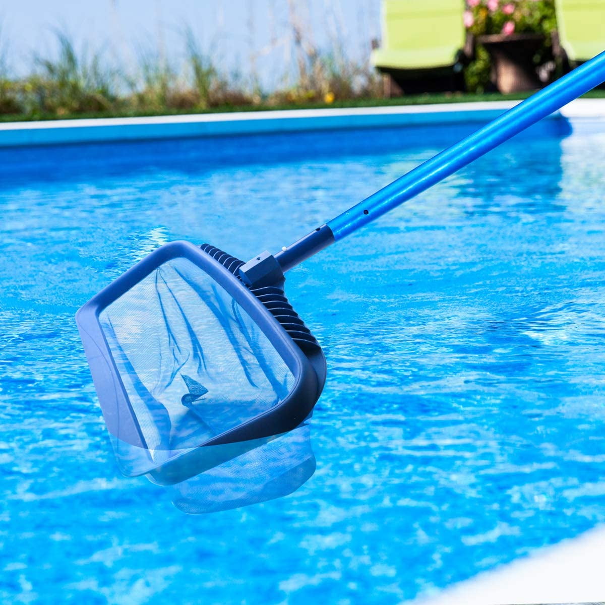 Fine Mesh Net Bag Catcher Aisence Pool Skimmer Net Heavy Duty Leaf Rake Cleaning Tool 